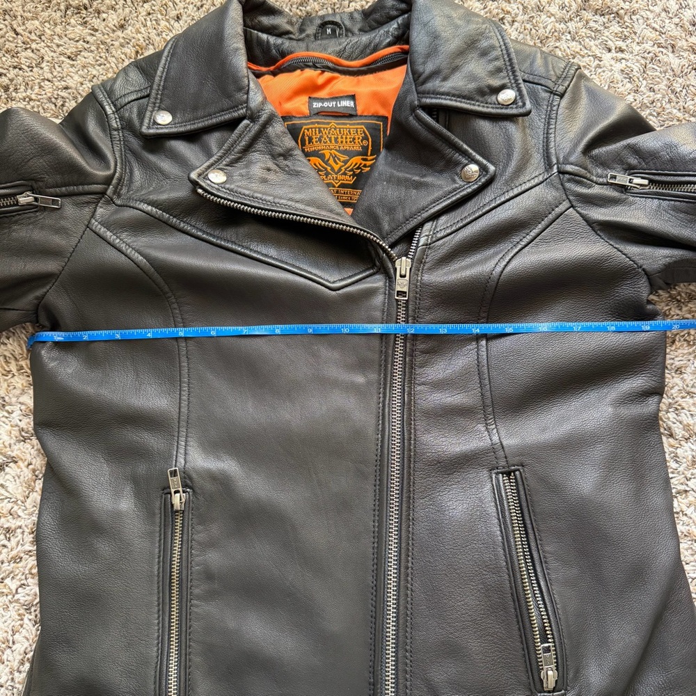 Milwaukee Leather MLM1515 Men's Classic Beltless Black Motorcycle Jacket Size M - Picture 8 of 14